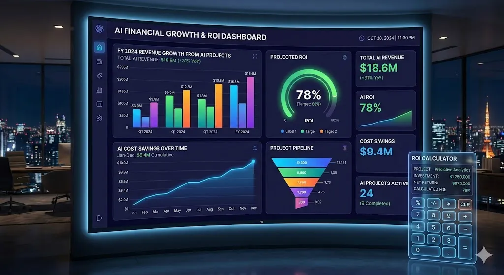 SolvIT AI ROI Framework showing Total Value vs Total Cost breakdown